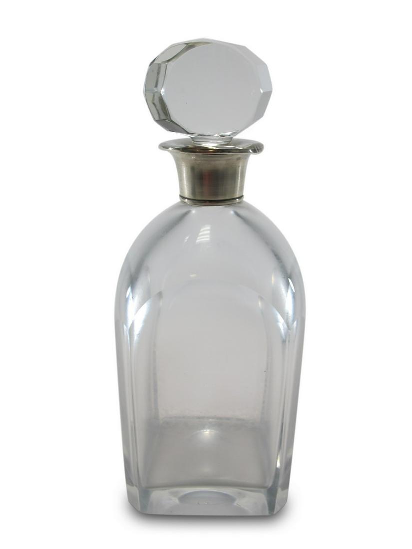 Orrefors sterling 925 & glass bottle: Orrefors sterling 925 & glass bottle. 9 1/4 x 3 3/8 x 3 3/8 in. TO SHIP THIS ITEM IN USA OR INTERNATIONAL, PLEASE CONTACT THE SHIPPERS : 1) UPS store1937- David Reiser -754-263-0780, auctions1937@gmai