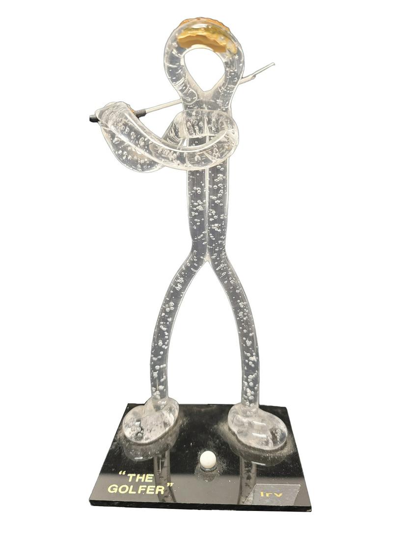The Golfer Lucite statue by IRV (1 of 5)