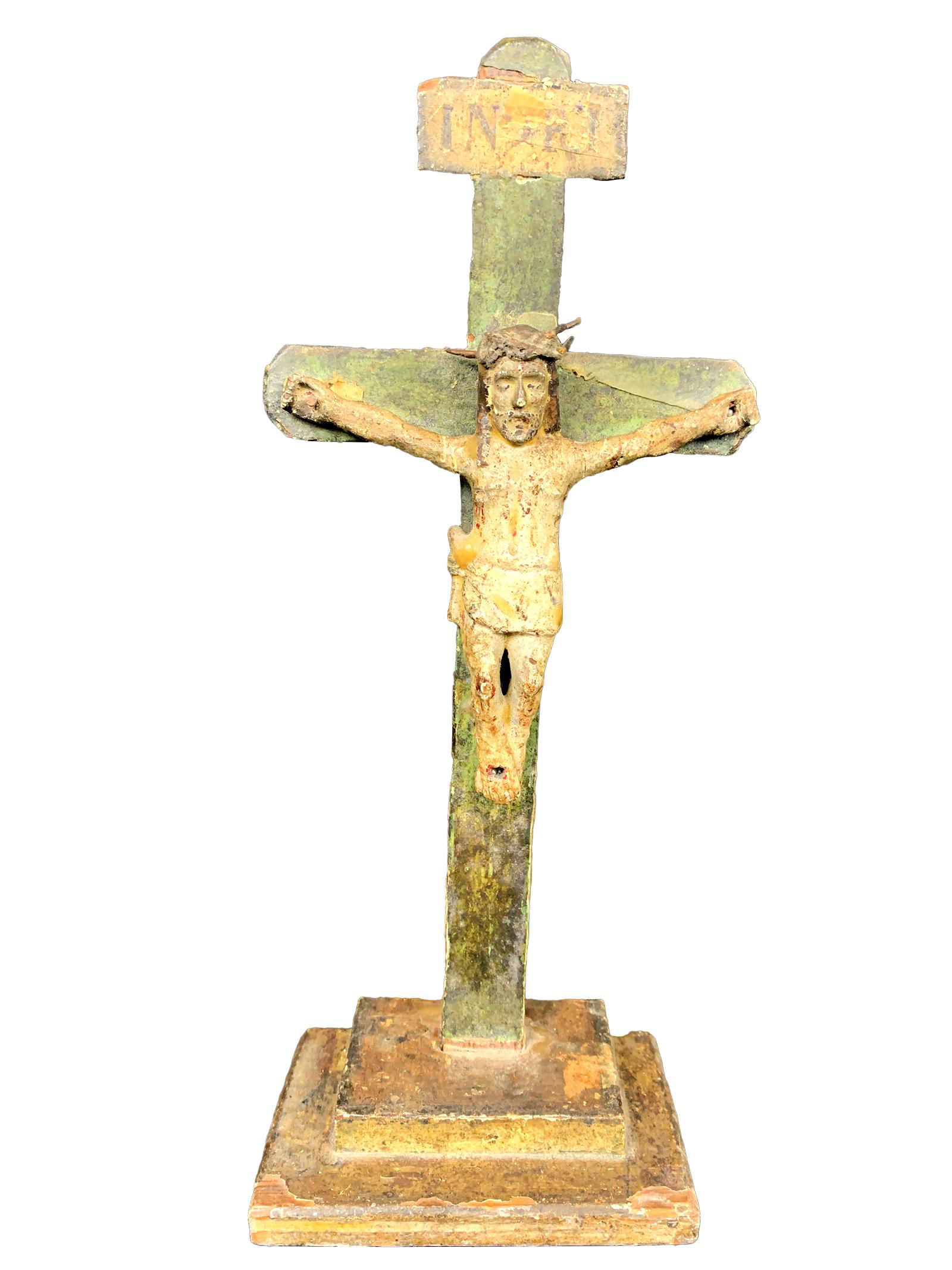 19th C European Jesus wood cross (1 of 5)