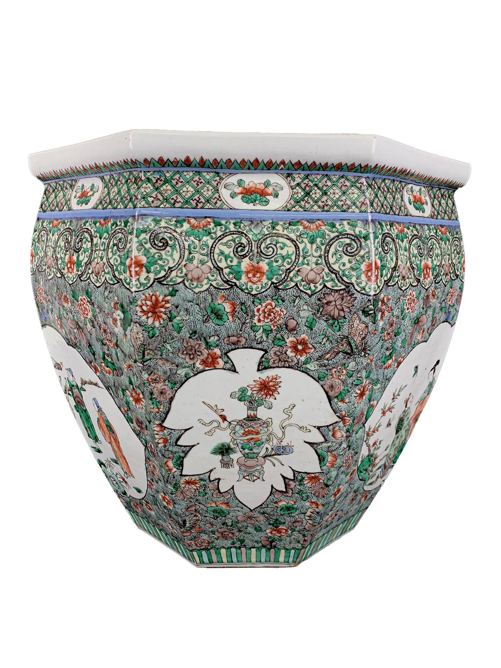 Antique Chinese porcelain planter (1 of 8)