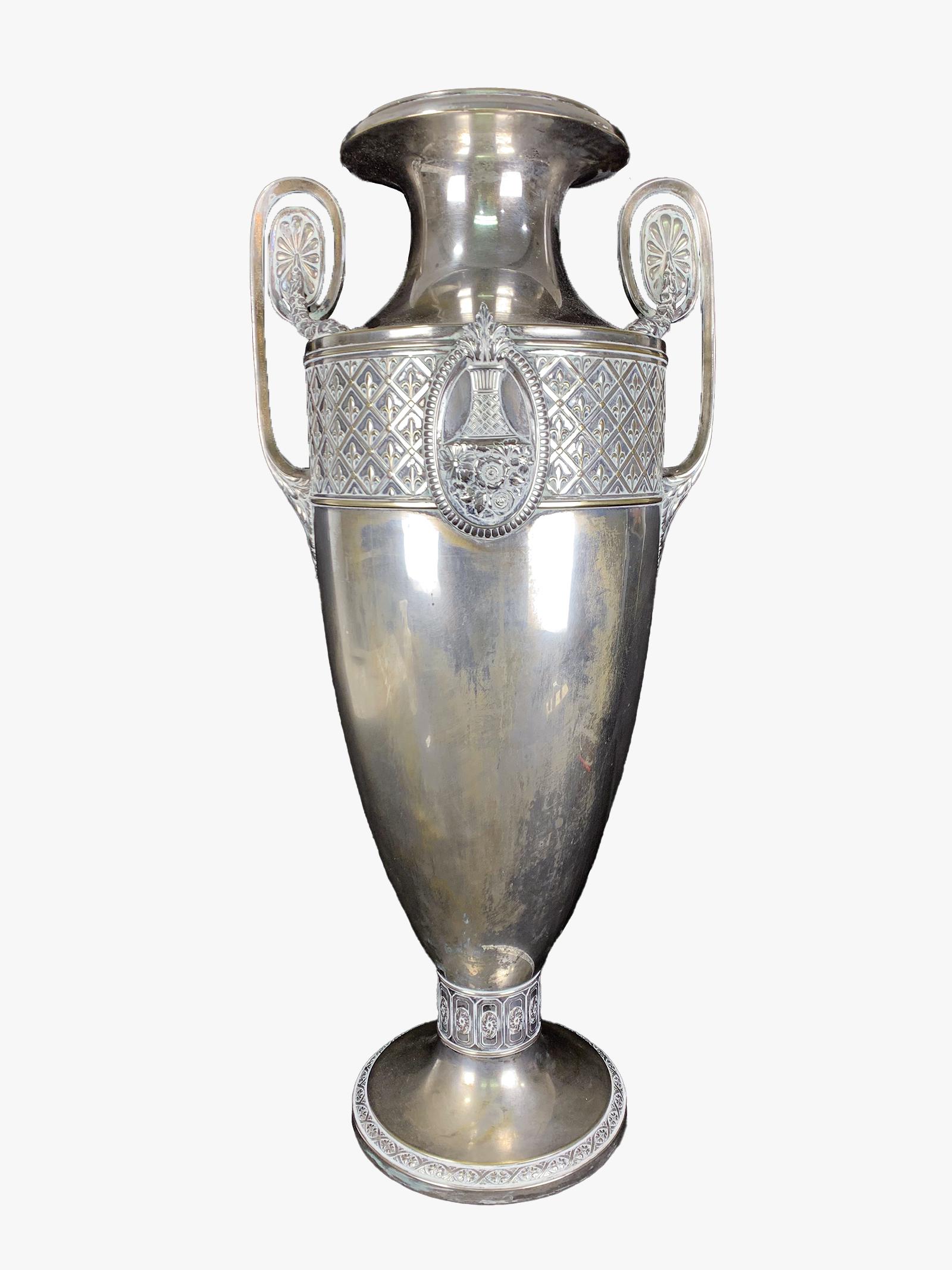 Probably WMF, Germany large silverplate urn (1 of 8)