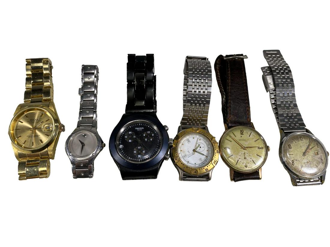 Movado, Omega, Swatch, Selvi, Show & other Watches: Movado, Omega, Swatch, Selvi, Show & other Watches. TO SHIP THIS ITEM IN USA OR INTERNATIONAL, PLEASE CONTACT THE SHIPPERS : 1) UPS store1937- David Reiser -754-263-0780, auctions1937@gmail.com, 2) Pa