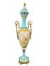 Antique French porcelain & bronze urn