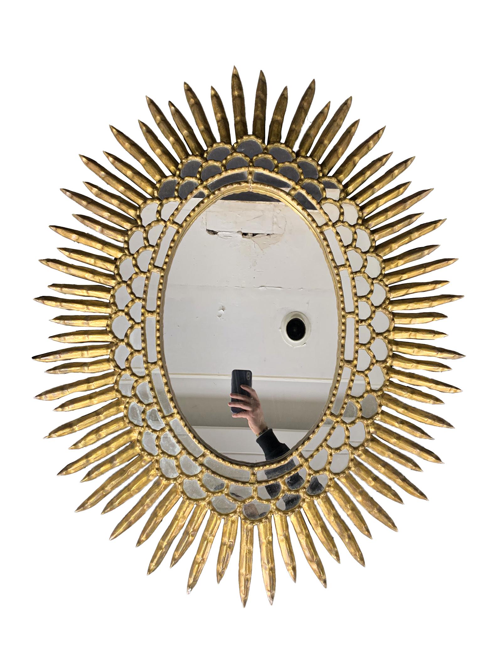 Antique French gilt wood wall mirror (1 of 10)