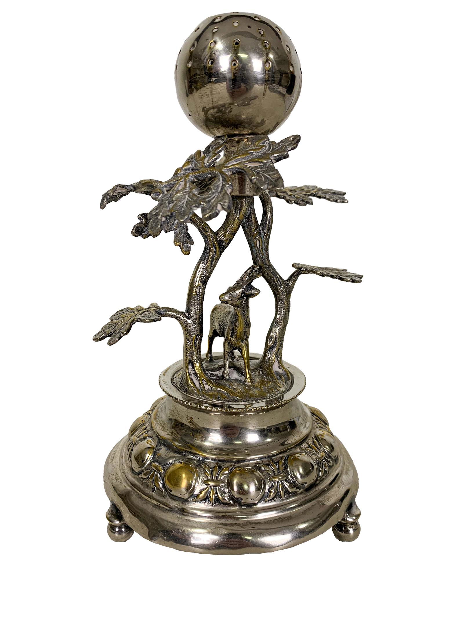 WMF, Germany antique silverplate toothpick holder: WMF, Germany antique silverplate toothpick holder. 8 1/2 x 5 1/4 x 4 1/2 in. TO SHIP THIS ITEM IN USA OR INTERNATIONAL, PLEASE CONTACT THE SHIPPERS : 1) UPS store1937- David Reiser -754-263-0780, auct