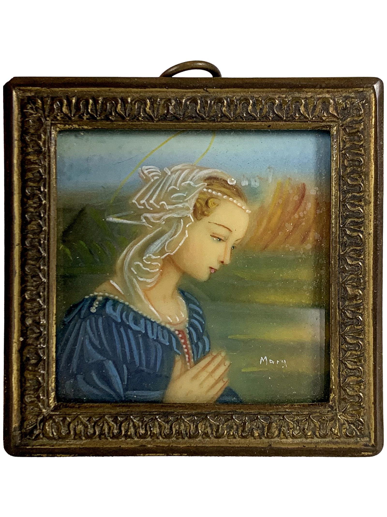 Antique signed painting on bakelite (1 of 3)