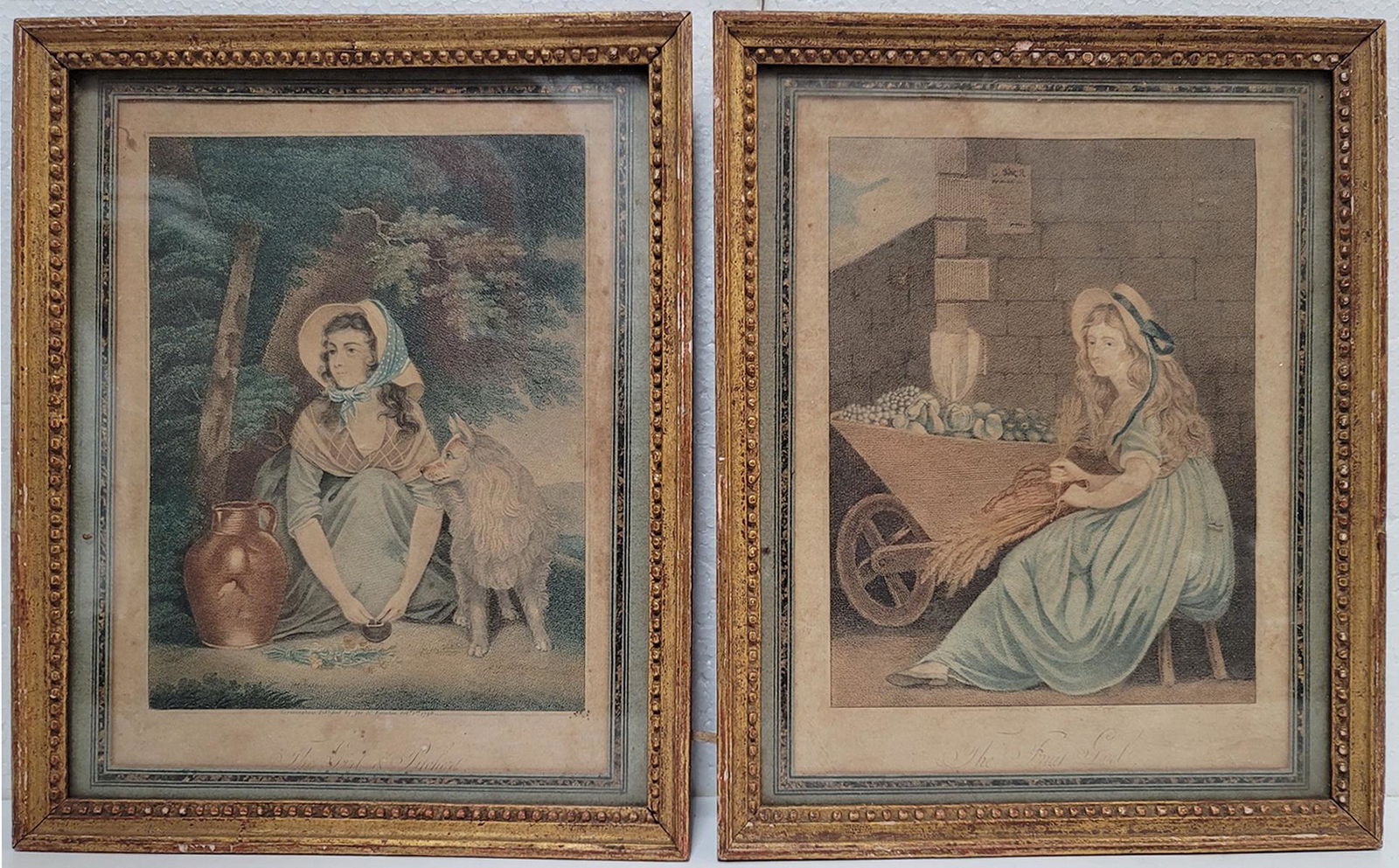 Vintage pair of English prints (1 of 9)