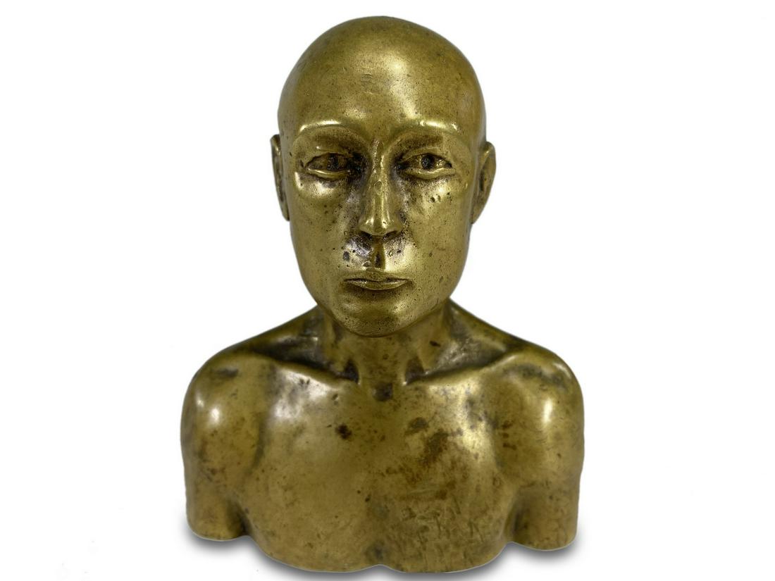Antique European bronze bust, signed (1 of 5)