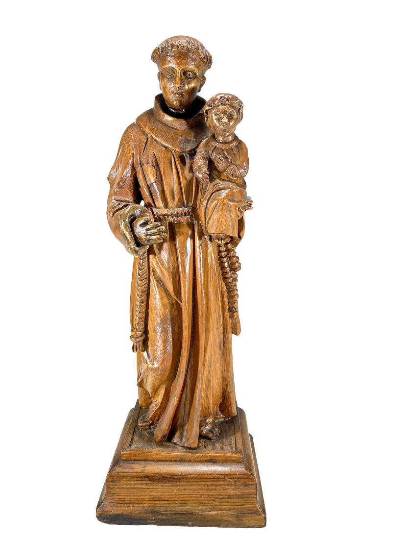 Antique Wood Religious Statue (1 of 5)