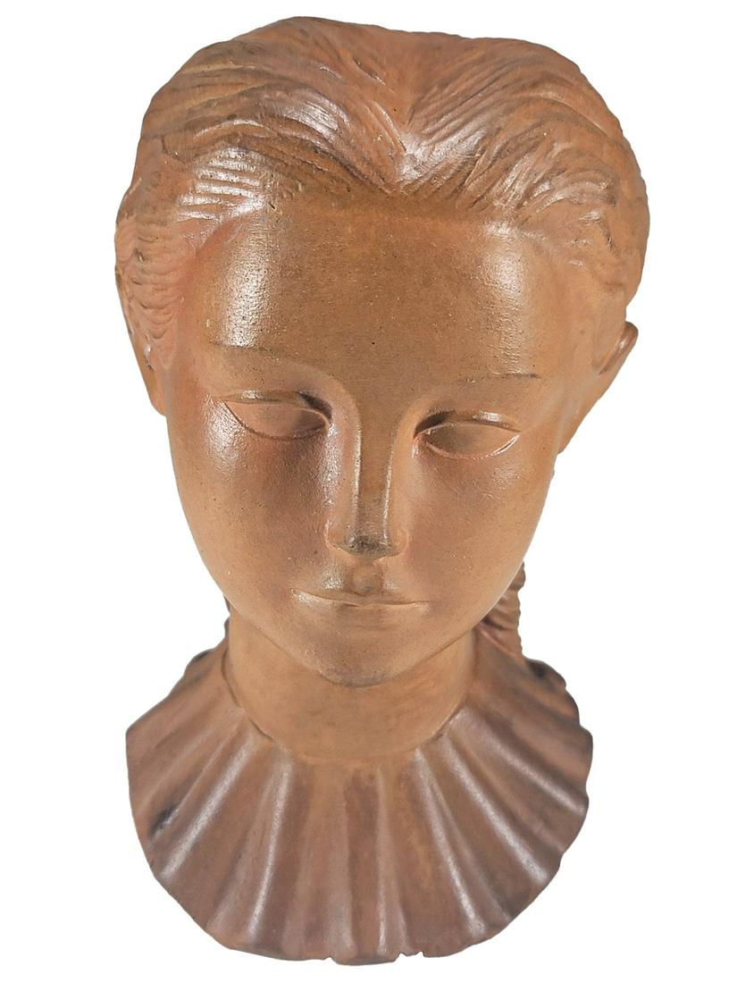 Vintage European Terracotta Bust, signed (1 of 11)