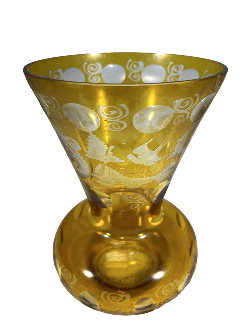 Antique Amber Cut to Clear Glass Goblet Mar 12, 2023 Antiques
