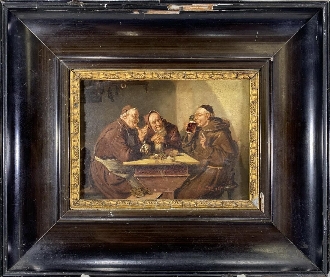 Eduard VON GRUTZNER (1846-1925) German oil on wood (1 of 4)