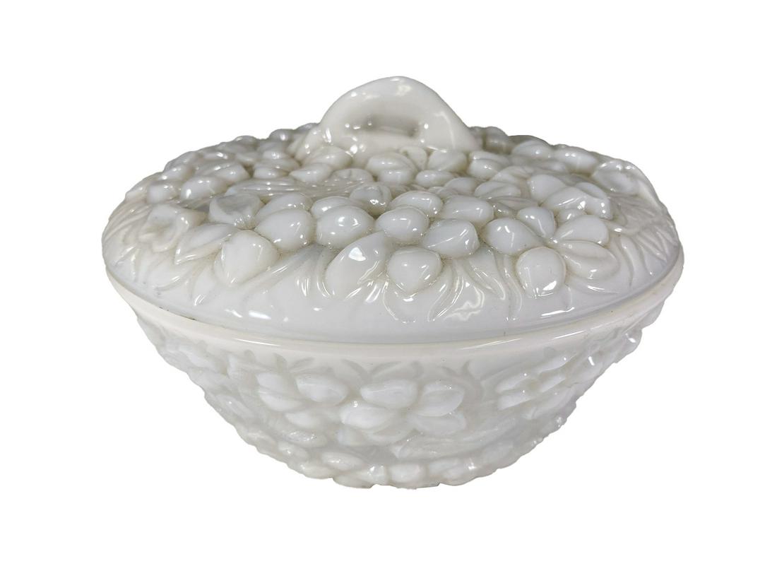 Vintage Milk Glass chocolate box (1 of 7)