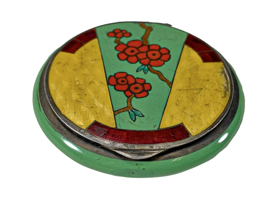 Art Deco Sterling Enamel powder box (1 of 5)