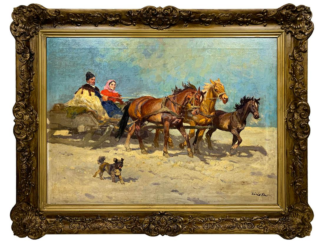 Erno ZORAD (1911-2000) Hungarian oil on canvas: Erno ZORAD (1911-2000) Hungarian oil on canvas. 31 5/8 x 39 1/2 in including frame. 23 1/2 x 32 1/4 in without frame. TO SHIP THIS ITEM IN USA OR INTERNATIONAL, PLEASE CONTACT THE SHIPPERS : 1) UPS st