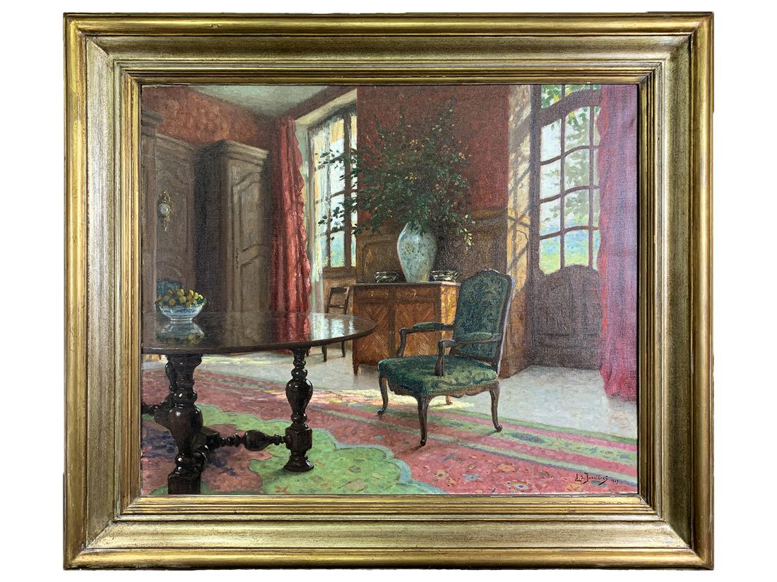 Leonce Joseph V. DE JONCIERES (1871-1947) French oil on canvas painting (1 of 4)