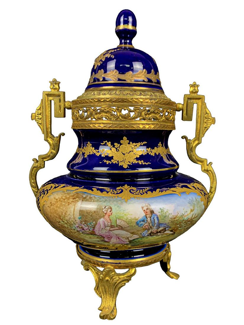 Antique French porcelain & bronze urn Mar 30, 2023 Antiques Online