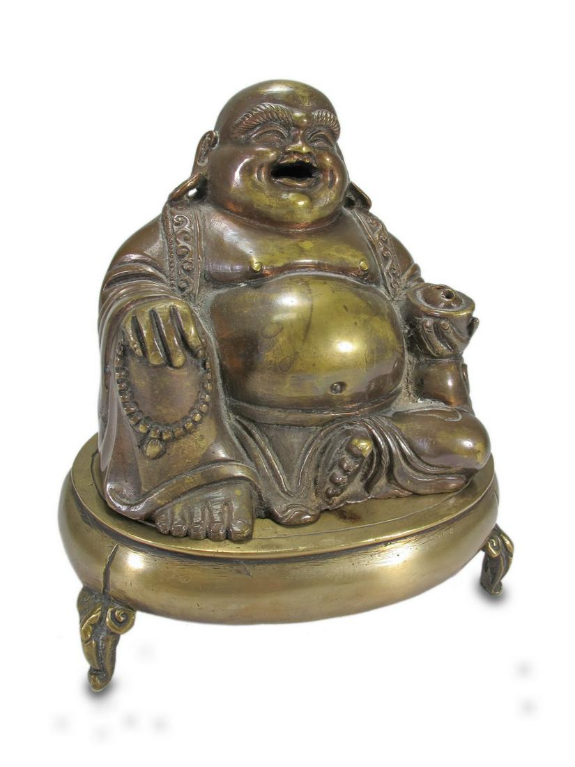 Antique Chinese Buddha bronze incense burner (1 of 6)