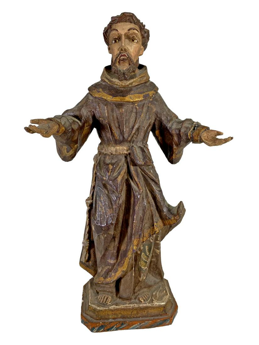 19th C European Wood Religious Statue (1 of 6)