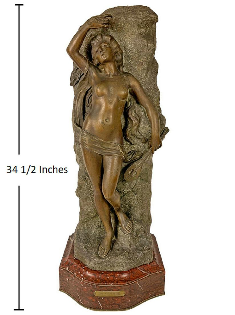 Theophile Francois SOMME (1871-1952), La Cigale spelter statue (1 of 8)