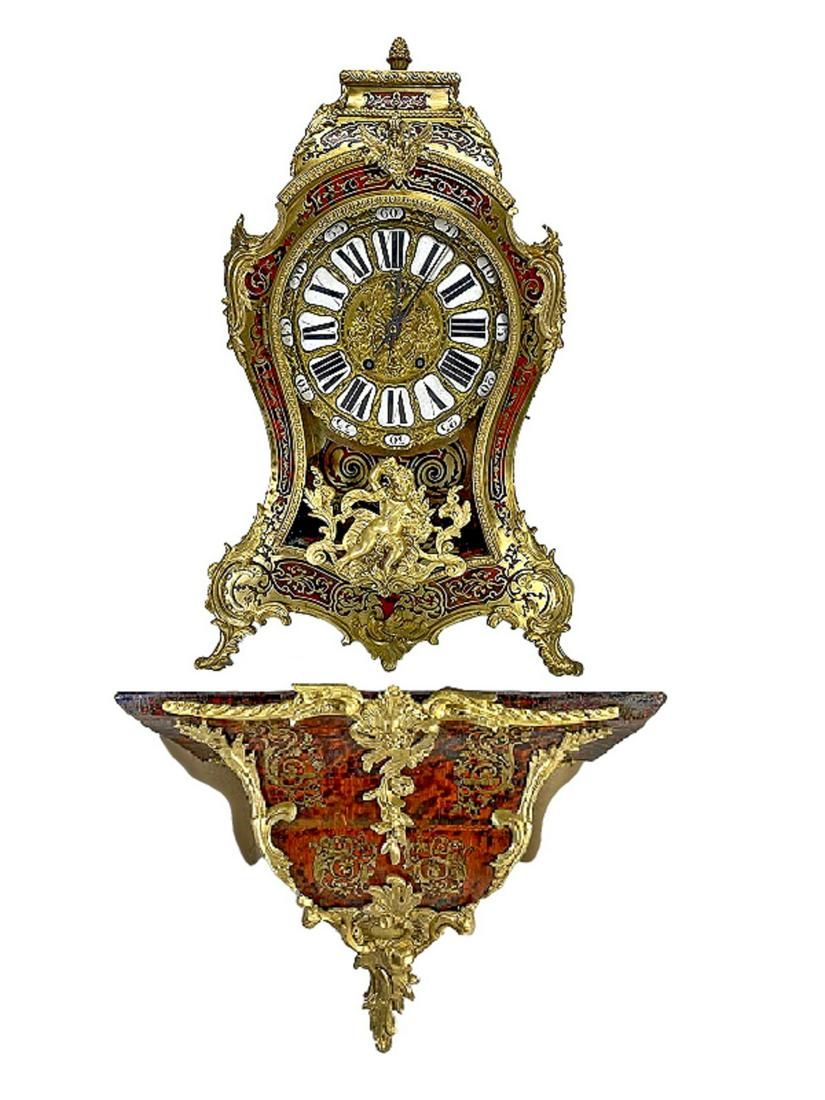 H & F, Paris Antique Frenche Boulle Clock & Base (1 of 11)