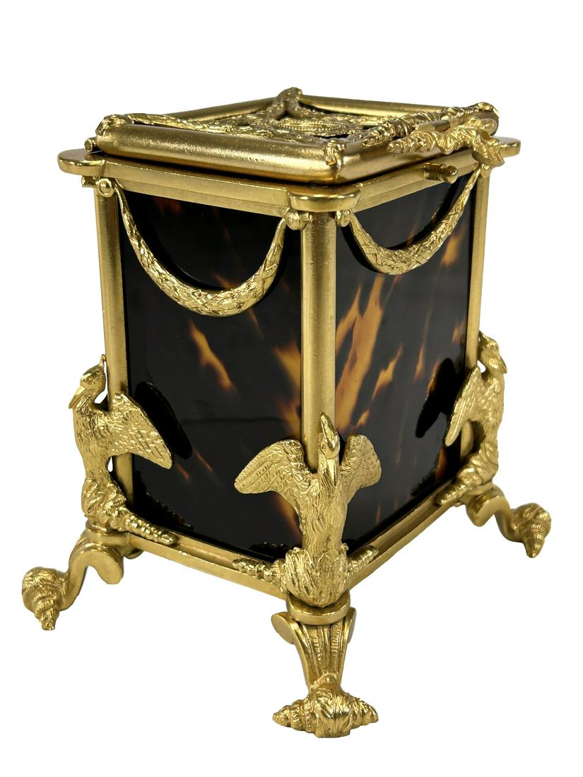 Antique French Gilt Bronze Tea Cady Box (1 of 6)