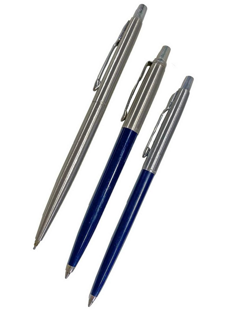 Parker Set of 2 Pens & 1 Pencil made in USA & Argentina: Parker Set of 2 Pens & 1 Pencil made in USA & Argentina. 5 1/8 in and 5 1/4 in. TO SHIP THIS ITEM IN USA OR INTERNATIONAL, PLEASE CONTACT THE SHIPPERS : 1) UPS store1937- David Reiser -754-263-0780, a