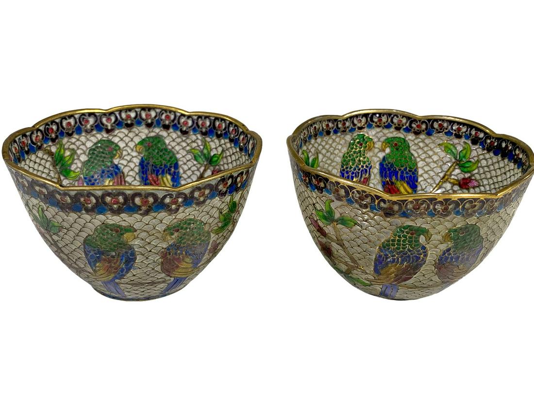 Vintage pair of Thin Glass & Brass Grid Inside (1 of 6)