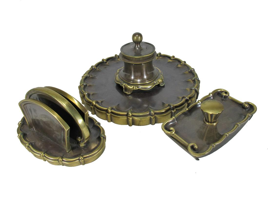 Antique bronze 3 pcs desk set (1 of 6)