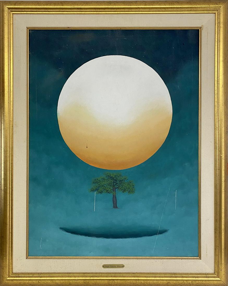 Signed Jose Garcia ABREU Painting: Signed Jose Garcia ABREU Painting. 38 5/8 x 30 3/4 in with frame. 31 1/2 x 23 5/8 in without frame. TO SHIP THIS ITEM IN USA OR INTERNATIONAL, PLEASE CONTACT THE SHIPPERS : 1) UPS store1937- David Rei