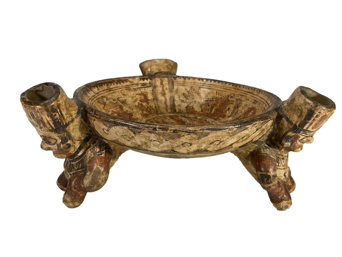 Pre Colombian Peruvian Ceramic Huaco Bowl (1 of 7)