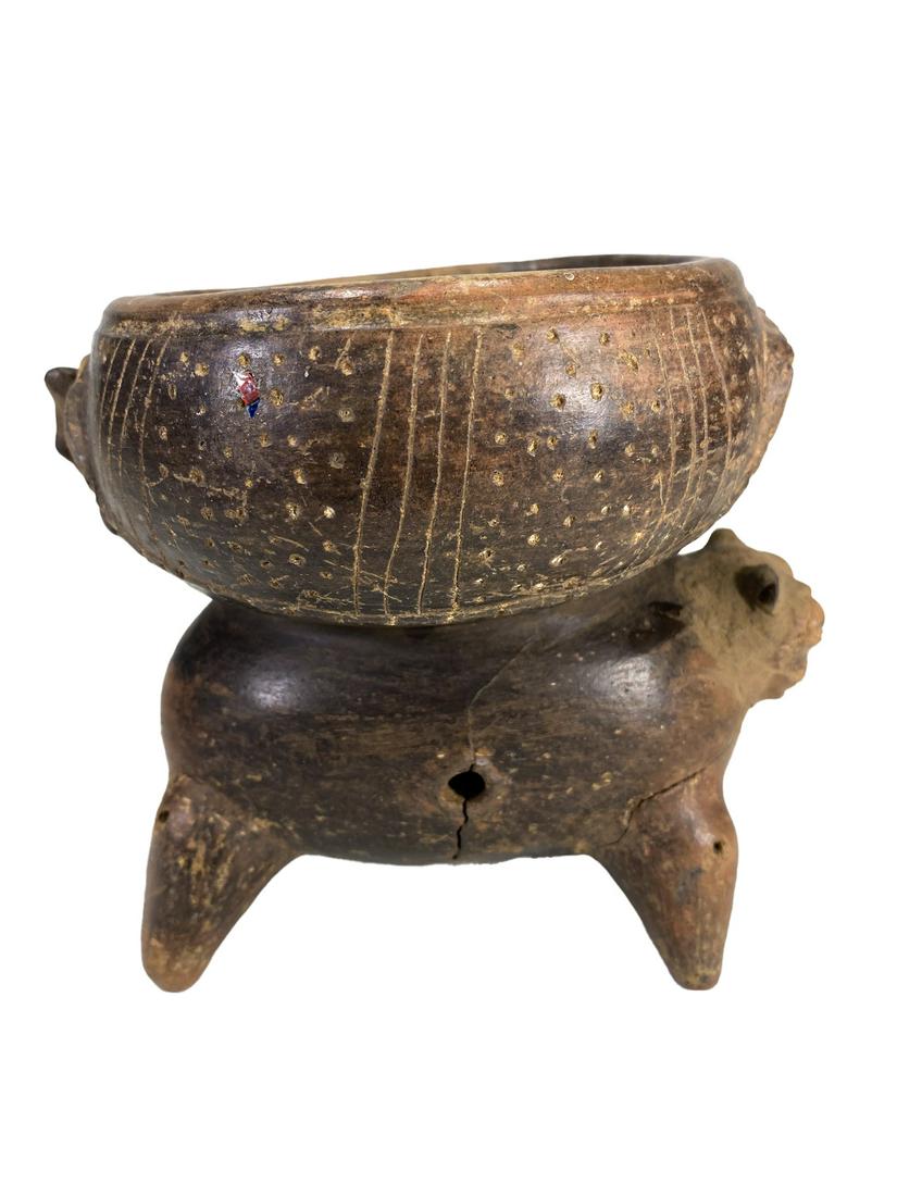 Pre Colombian Peruvian Ceramic Huaco Bowl (1 of 11)