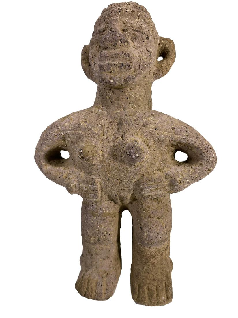 Pre Colombian Peruvian Ceramic Huaco Statue (1 of 3)