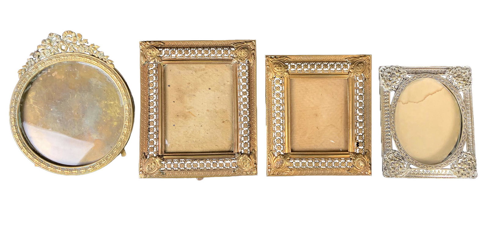 Antique French set of 4 bronze picture frames (1 of 14)