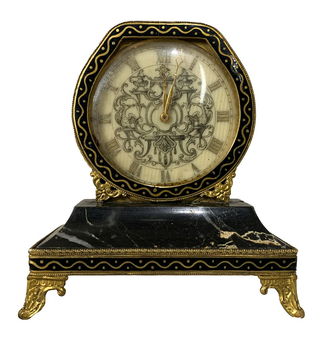 Maintenon, Swiss Bronze & Marble Clock (1 of 5)