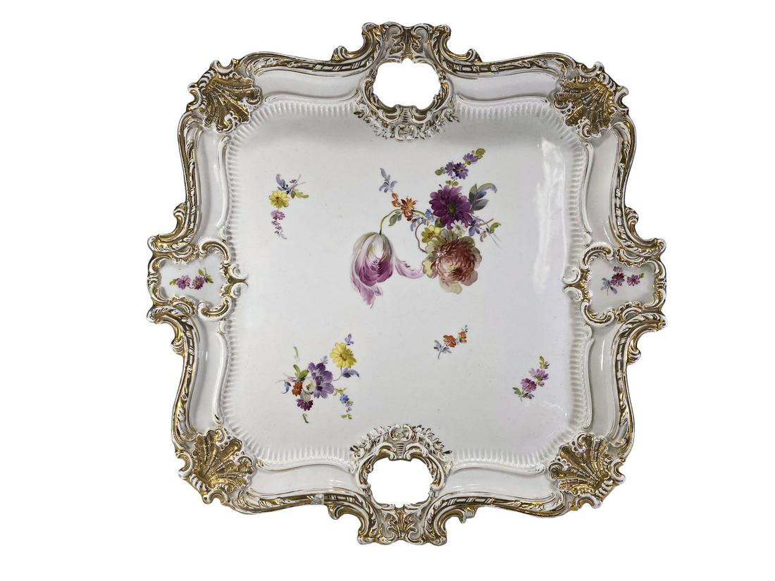 Antique German Meissen large porcelain tray (1 of 4)