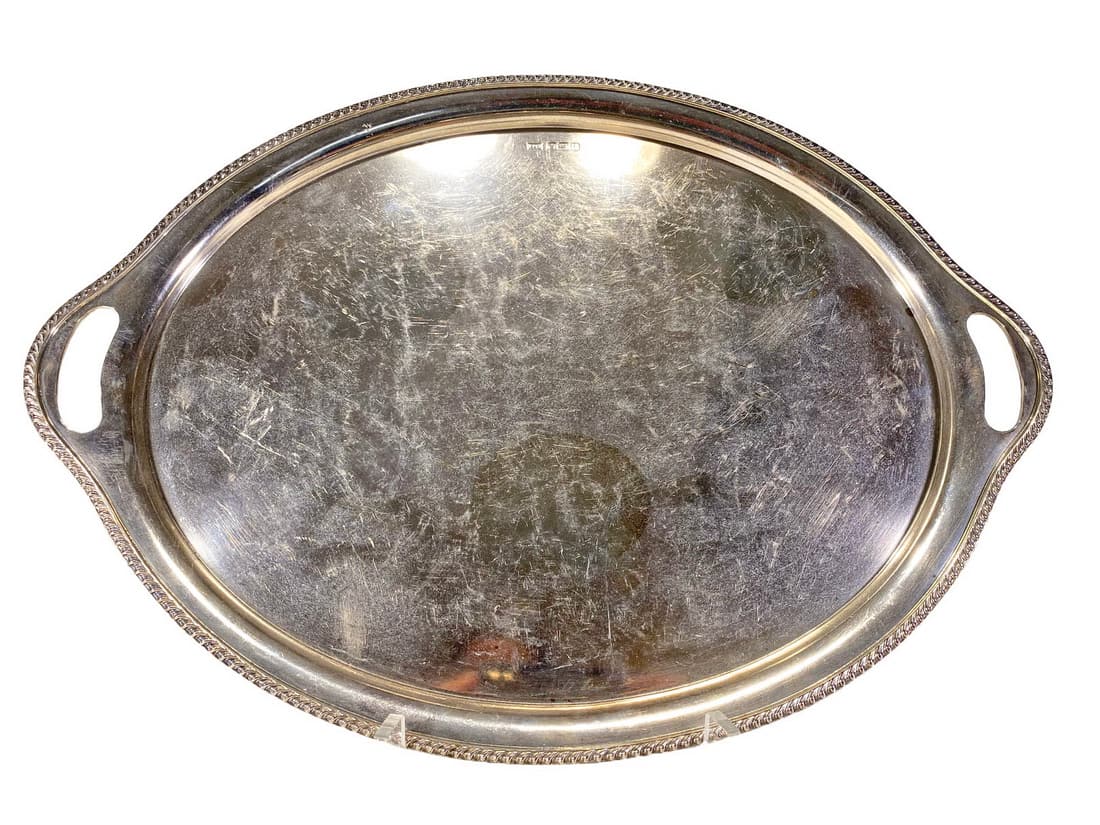 Walker & Hall, Sheffield silverplate tray (1 of 4)