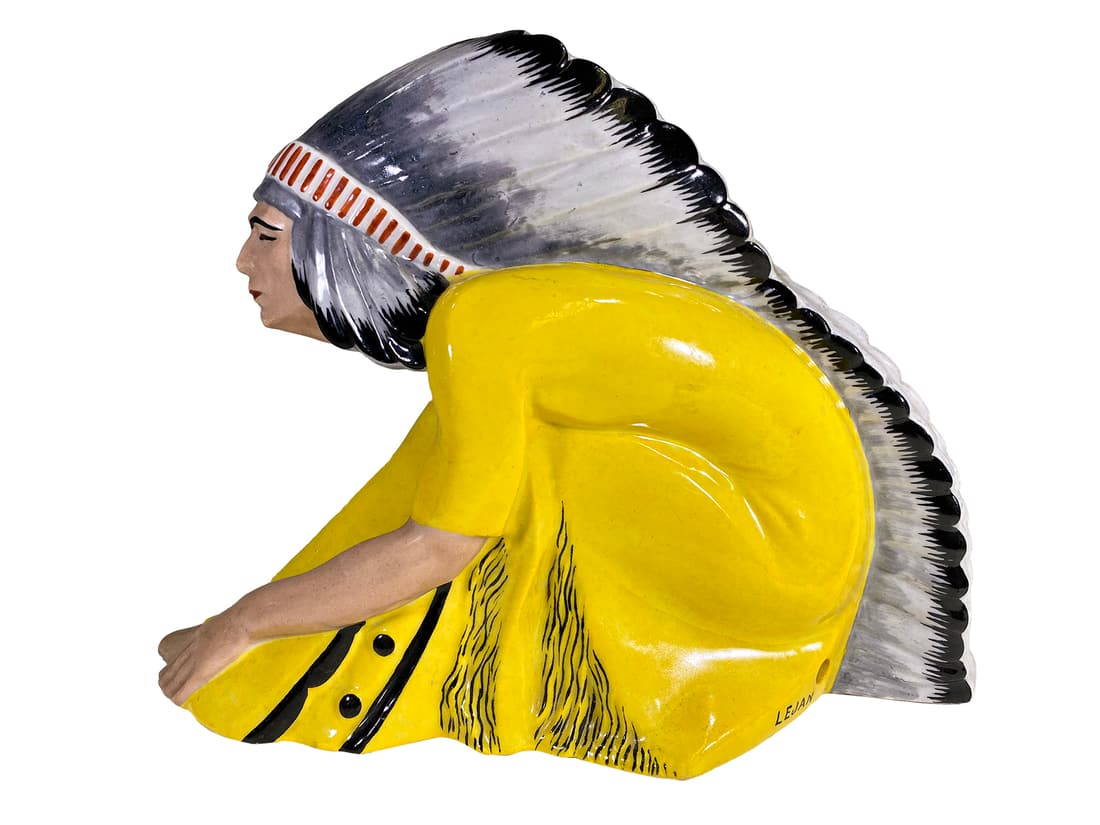 Etling, Paris Indian Chief Porcelain Statue (1 of 9)