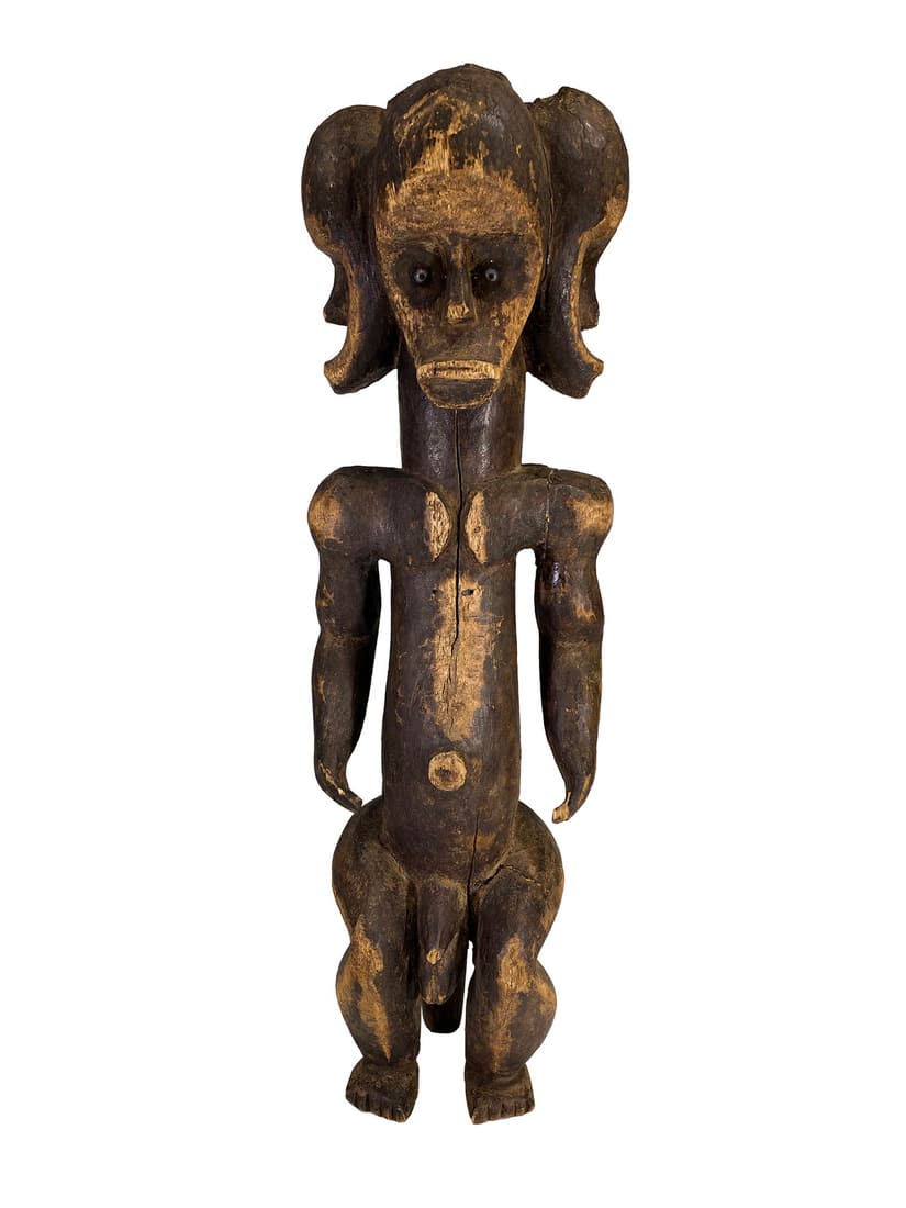 Antique African carved Wood Statue (1 of 12)