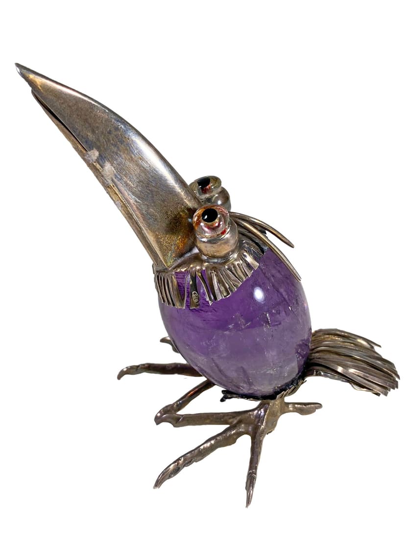 Sterling 925 & Stone Bird Sculpture (1 of 5)