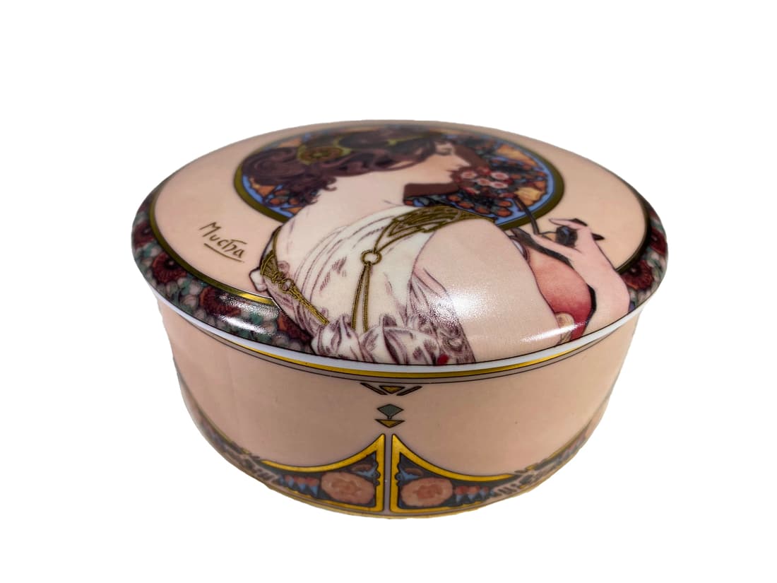 Goebel, Germany Alphonse Mucha Design Porcelain Box (1 of 6)