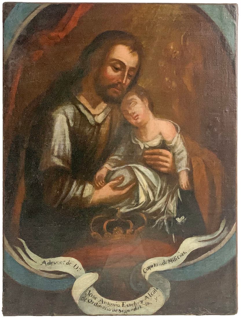 Antique Spanish Oil on Canvas Religious Painting: Antique Spanish Oil on Canvas Religious Painting. 23 x 17 1/2 in.Local Pick up call one day before to make an appointment. TO SHIP THIS ITEM IN USA OR INTERNATIONAL, PLEASE CONTACT THE SHIPPERS : 1) U