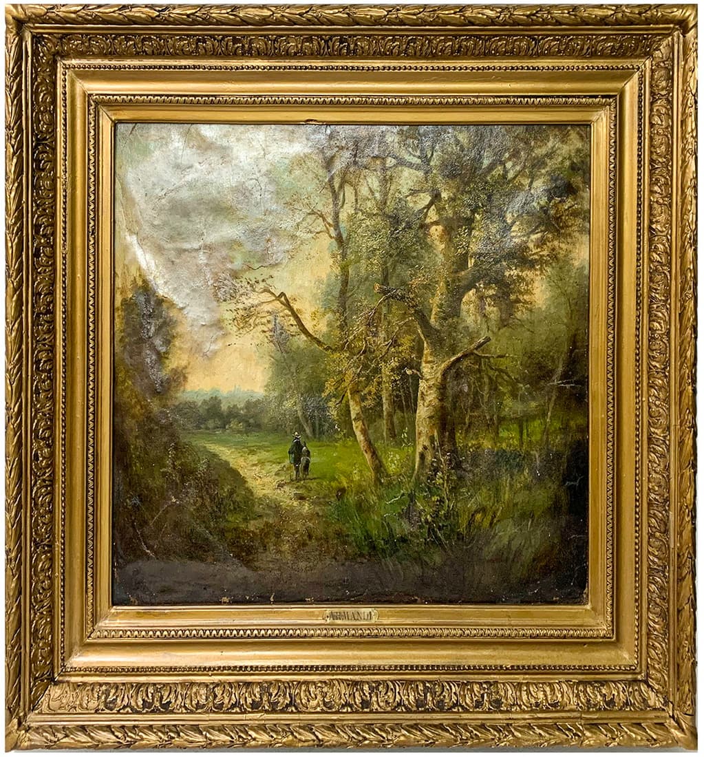 Paul ARMANDI (XIX) French Oil on Canvas Painting: Paul ARMANDI (XIX) French Oil on Canvas Painting. 30 3/4 x 35 1/4 in with frame. 20 1/2 x 25 in without frame.Local Pick up call one day before to make an appointment. TO SHIP THIS ITEM IN USA OR INTE