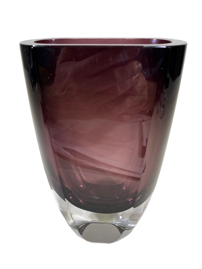 Vintage Czech Brown Crystal Vase (1 of 5)