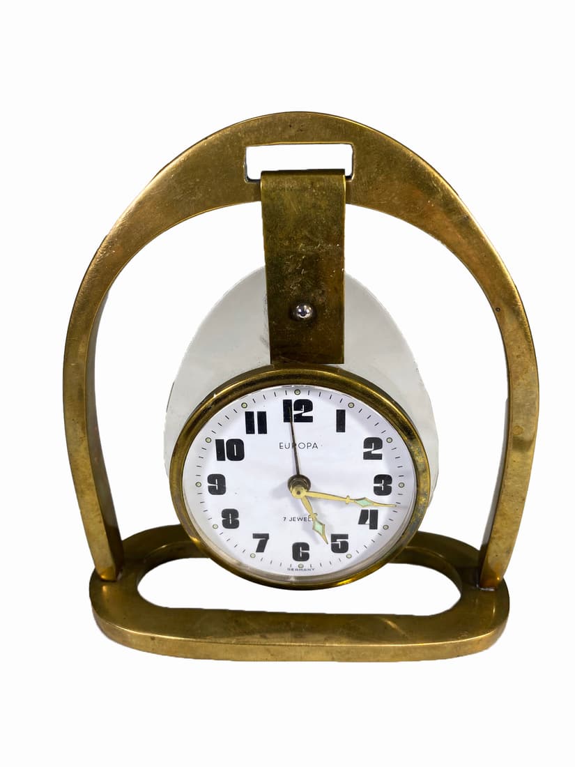 Europa, Germany 7 Jewels Alarm Clock: Europa, Germany 7 Jewels Alarm Clock. 5 1/8 x 4 5/8 x 1 7/8 in.Local Pick up call one day before to make an appointment. TO SHIP THIS ITEM IN USA OR INTERNATIONAL, PLEASE CONTACT THE SHIPPERS : 1) UPS