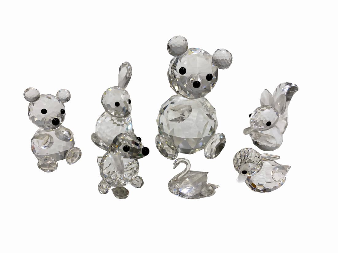 Swarovski Set of Bear, Bunny, Dog, Squirrel & Duck Crystal pcs (1 of 7)