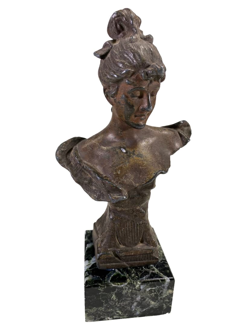 Pedro Ramon Jose RIGUAL (1863-1917) spelter bust (1 of 7)
