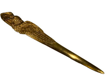 Maurice FRECOURT (1890-?) Bronze Letter Opener: Maurice FRECOURT (1890-?) Bronze Letter Opener. 10 3/8 x 1 1/2 x 1/2 in.Local Pick up call one day before to make an appointment. TO SHIP THIS ITEM IN USA OR INTERNATIONAL, PLEASE CONTACT THE SHIPPERS