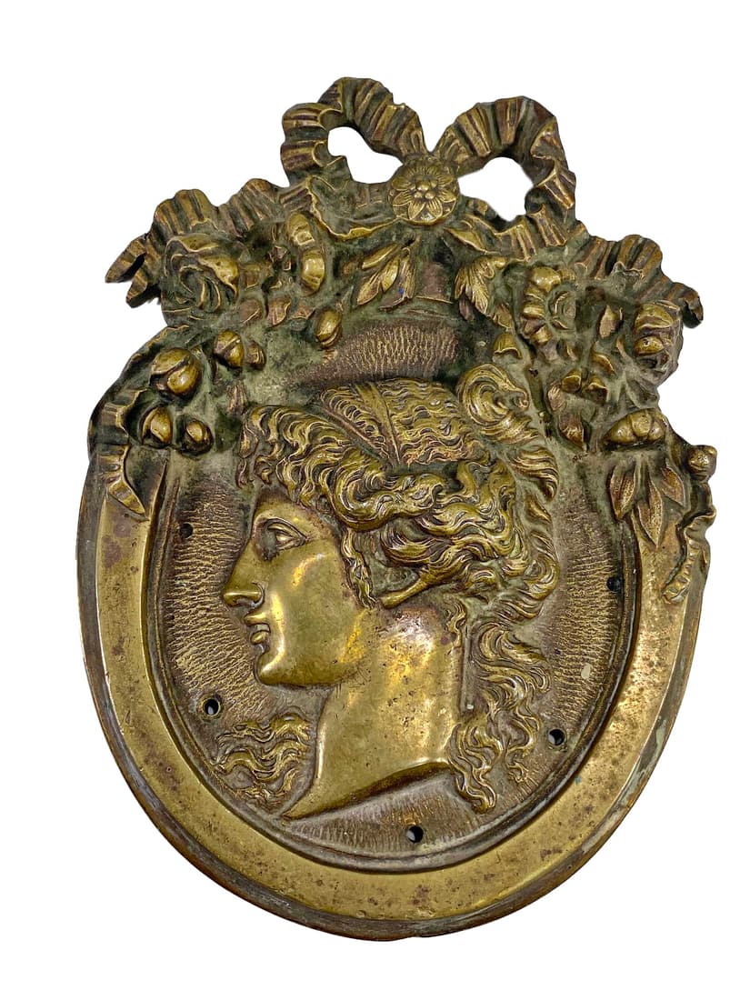 Antique French Bronze Wall Plaque (1 of 4)