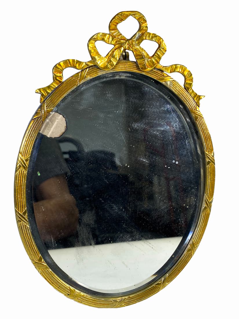 Antique French Gilt Bronze Table Mirror (1 of 4)